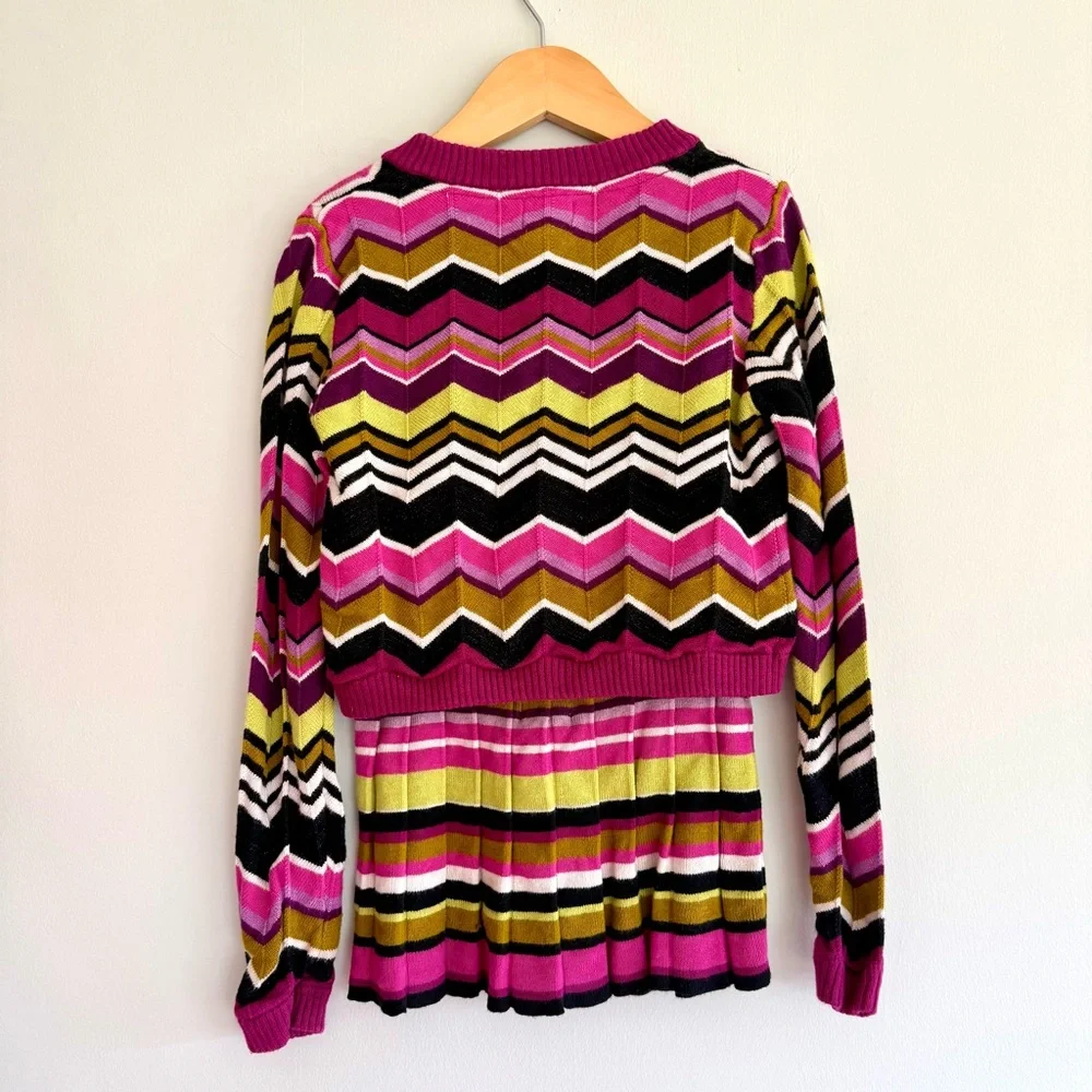 🔮MISSONI x Target Girls Stripes Knit Cardigan Skirt Set Size S - Picture 7 of 7